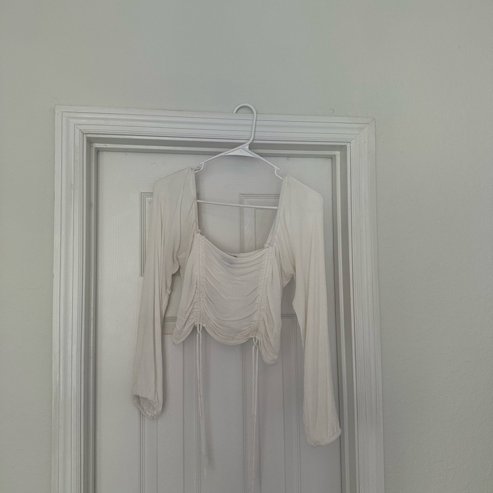 Elegant Cream Long Sleeve Top
